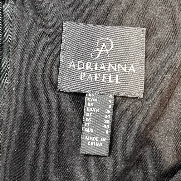 ADRIANNA PAPELL Embroidered Mesh Gown NWT Size 4 - Picture 9 of 10